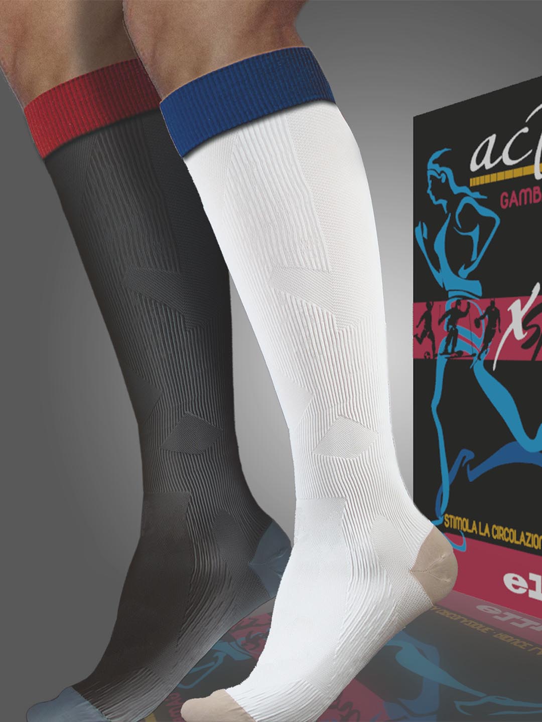 Antistress Elly Calze Collant Gambaletti autoreggenti Compressione Graduata uomo donna mmhg bellezza